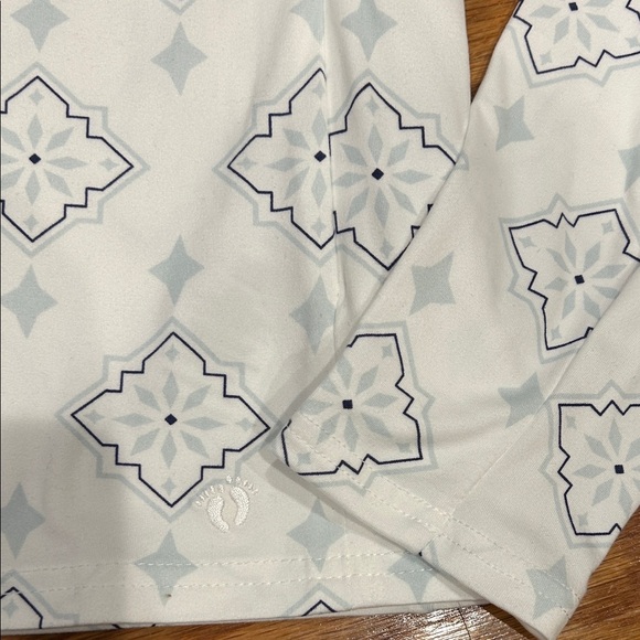 Hang Ten White Gray Long Sleeve Tee upf 50 medium new women’s rash guard - Picture 2 of 8